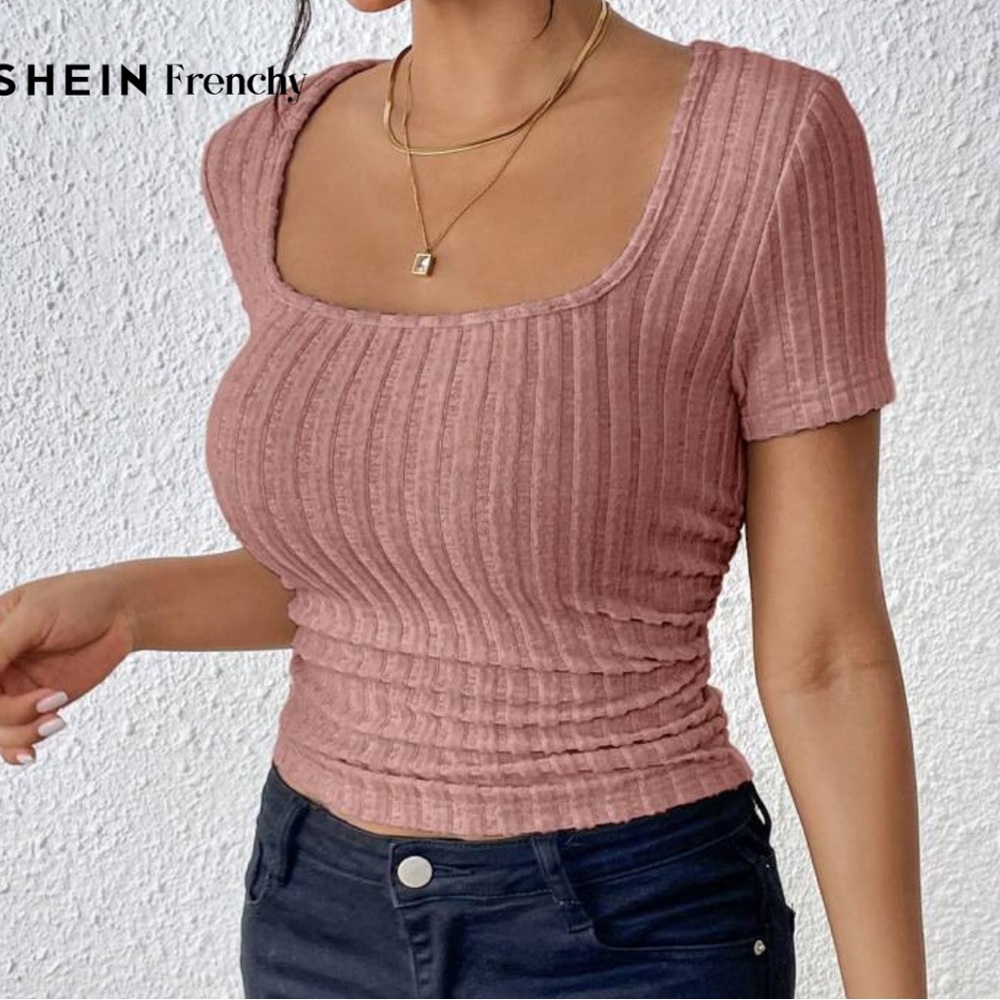 Pink Side Ruched Top